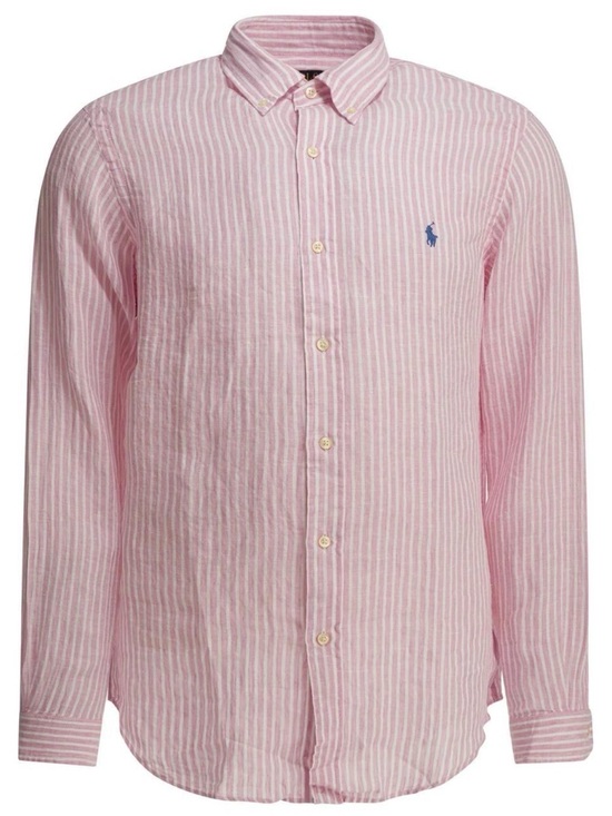 Ralph Lauren Other - Ralph Lauren Pink & White Striped Linen Button-Down Shirt